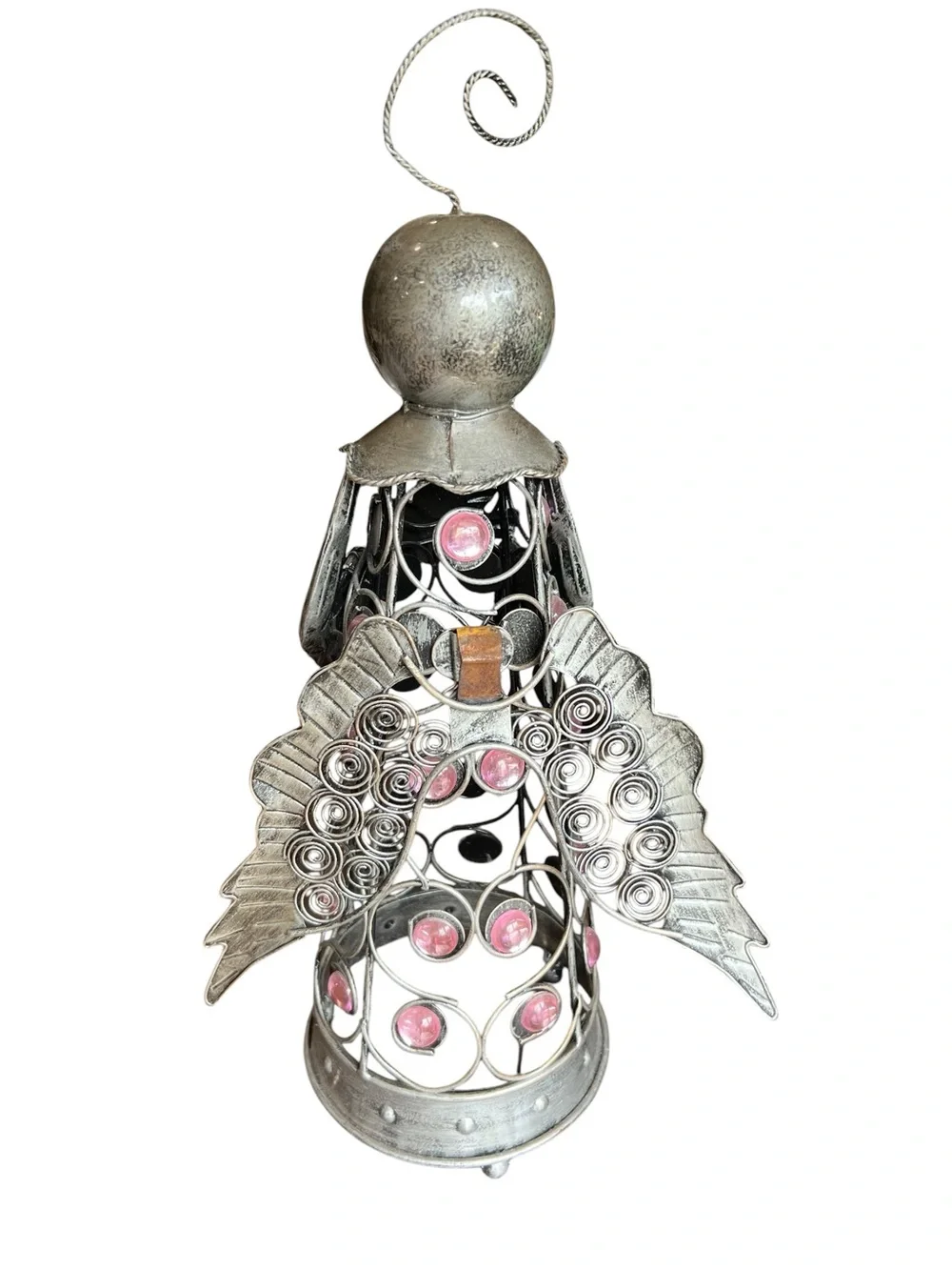 Metal Angel with Pink Accents - Home Holiday